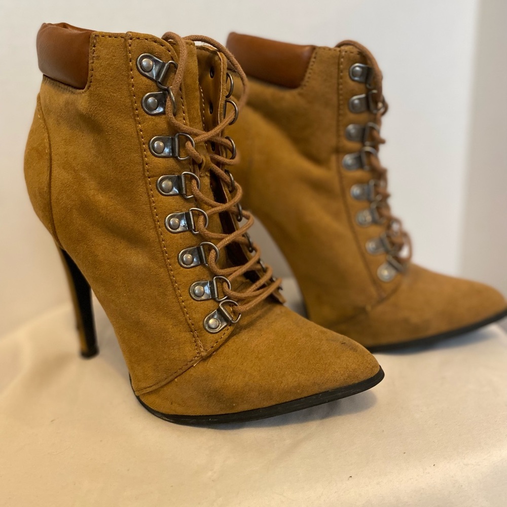 Forever 21 Lace up Stiletto Boots